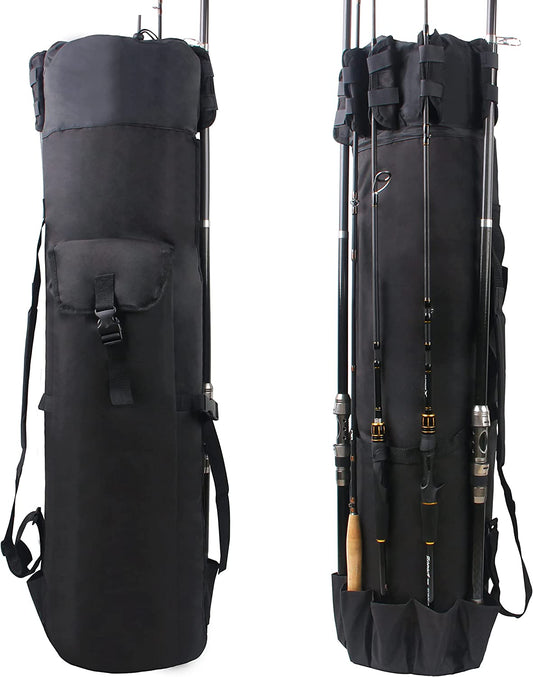 Fishing Rod Carrier Pole Bag Reel Case Large Capacity Waterproof Travel Carry Case Fishing Gear Perfect Gifts for Men Family