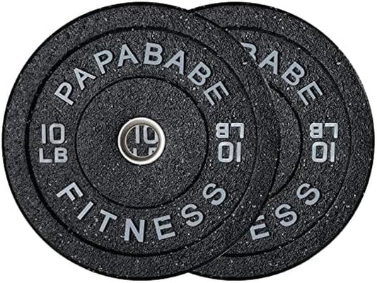Weight Plates, 2-Inch Weights Plates Set, Floor Protective Rubber Weight Plates, 20/45/160/230/300/370Lb High Bounce Bumper Plates for Barbell Strength Training & Weightlifting (Single/Pair/Full Set)